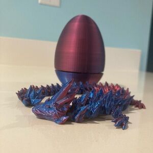 Metallic Dragon and Egg Set